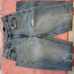 Rustic Blue distressed jeans